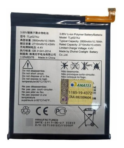 Flex Carga Bateira Original Alcatel A5 Max Led 5085n Tlp027a