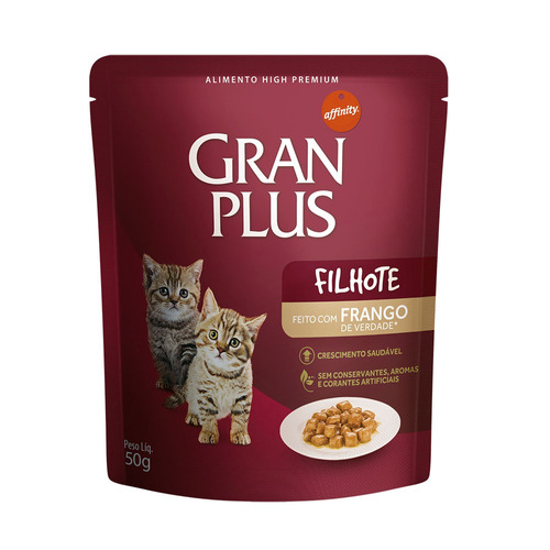 Ração Úmida Granplus Para Gatos Filhotes Sachê - 50g