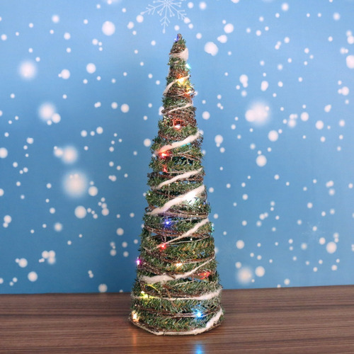 Árvore De Natal Tipo Cone Ornamentada Brilho Dourado 40cm | Parcelamento sem juros Árvore De Natal Tipo Cone Ornamentada Brilho Dourado 40cm | Parcelamento sem juros