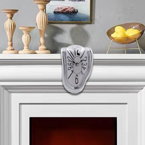 Reloj De Fusión Reloj Derretido Reloj De Pared Plata Árabe