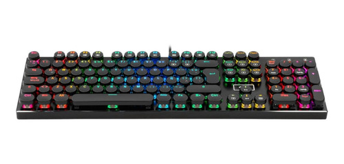 Imagen 3 de 4 de Teclado gamer Redragon Devarajas K556-RK QWERTY Outemu Brown inglés US color negro con luz RGB