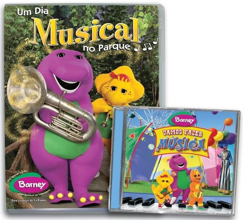 Dvd Barney Um Dia Musical No Parque + Cd Vamos Fazer Música