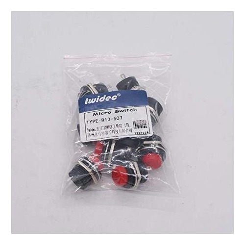 Interruptor De Botón Push Momentáneo Spst Mini Apagado En +