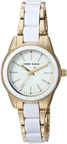 Reloj De Pulsera Para Mujer Anne Klein De Tono Dorado Y Resi