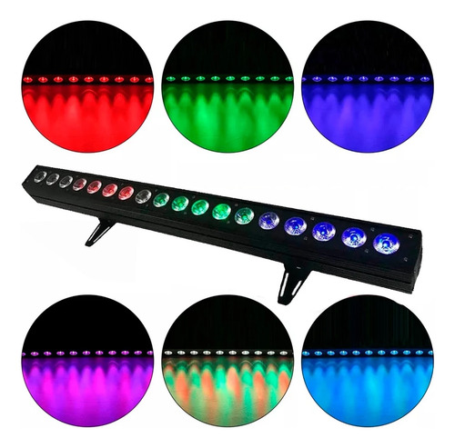 Ribalta Led 18 Leds Rgbw Quadriled Dmx Efeito De Luz 127/220v