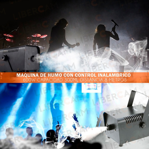 Imagen 9 de 10 de Maquina De Humo 600w C/control Inhalambrico