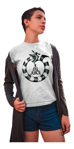 Playera De Manga Corta Con Estampado Beetlejuice Retro