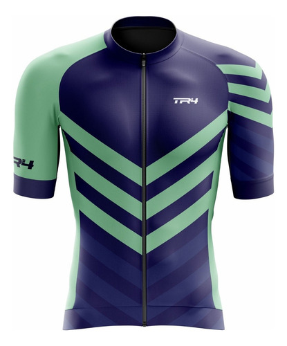 Camisa De Ciclismo Masculina Ziper Total Premium Respirável