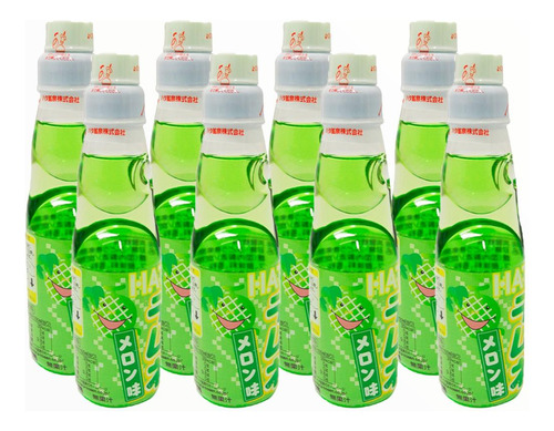 Hata Ramune Melon Bottle (8 Piezas) 200ml