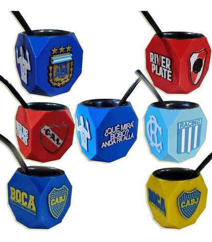 Mates 3d Equipos De Futbol Y Selección Arg Messi Maradona