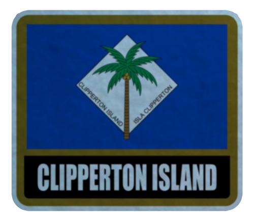 Parche Felpa Para Coser 12cm Set X4 Bandera Clipperton Isla Clipperton-01 Clipperton-01