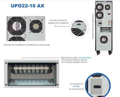 No Break Cdp 10000 Va, 9000 W 10kva Upo22-10 Ax 220vca