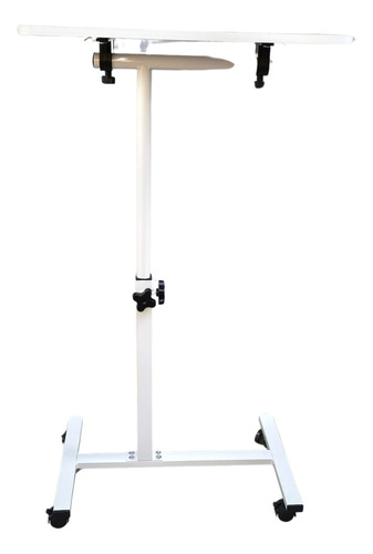 Mesa Ajustable Multiuso Con Silla Taburete Blanco Y Negro
