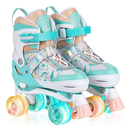 Patines De 4 Ruedas Ajustable Niño Niña Rueda Led 18-23 Cm – Little Monkey