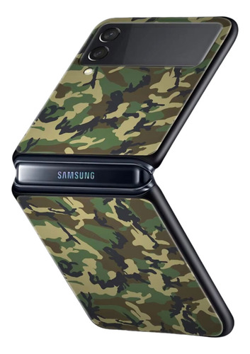 Capa Capinha Case Para Z Flip 3 E 4 Camuflada Militar