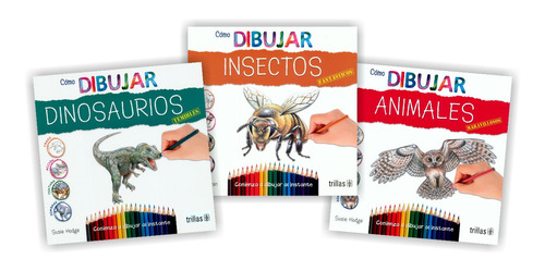 Pack Cómo Dibujar Dinosaurios Insectos Animales - Trillas