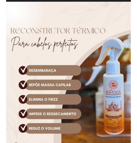 Protetor Térmico Fluído Tratamento De Cabelo 120ml Eipool