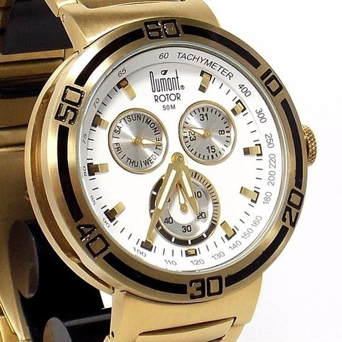 Relogio Masculino Dumont Rotor 2 Pulseiras Sk80005b Novo