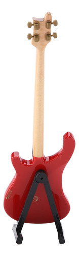 Réplica De Suporte E Estojo Para Guitarra Baixa Vermelha Em