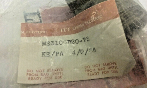 Itt Cannon Elect. Ms3106b20-7s Circular Connector Cable Bbd