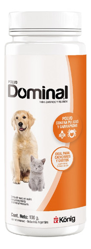 Talco Pulguicida Garrapaticida Dominal 100 G / Mundo Mascota