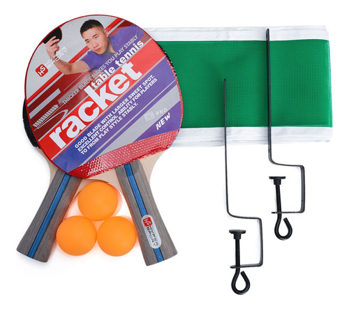 Kit Ping Pong Tênis De Mesa 2 Raquetes+3 Bolas+rede+suporte