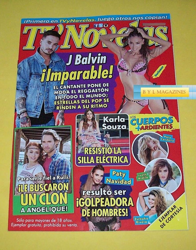 J Balvin Dorismar Angelique Boyer Revista Tv Y Novelas 2016