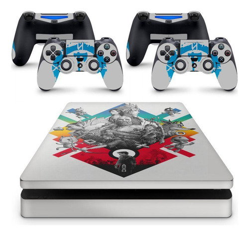 Skin Adesivo Protetor Ps4 Slim Sony Playstation Sony God Of