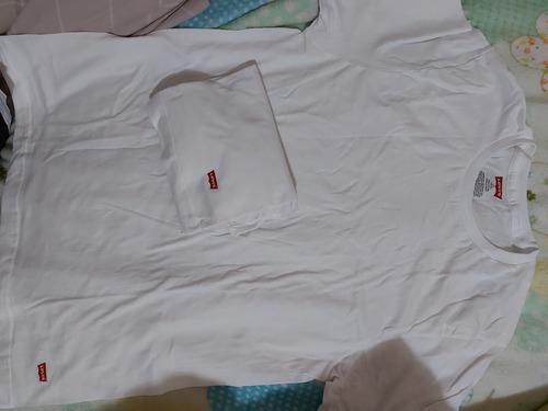 Remeras Basicas Levis 2 Pack Importadas Hombre Blanca Talle