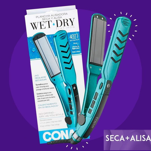 Imagen 2 de 6 de Plancha Conair Wet & Dry Cabello Húmedo A Seco