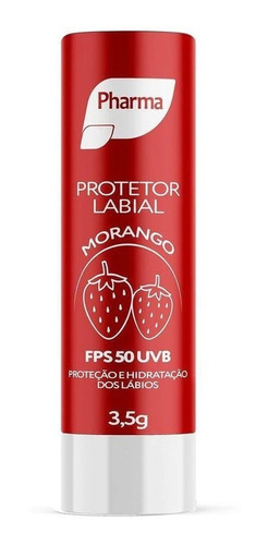 Imagem 1 de 4 de Protetor Labial E Solar Proteção Fps50 Bastão Morango Pharma