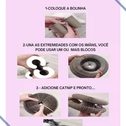 Brinquedo mágico para gato com bola de sino, placa de arranhões