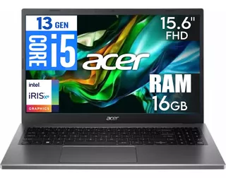 Acer Aspire 5 A515 Core I5 13va 16gb Ddr5 512gb 15.6 + Funda Color Dark Gray