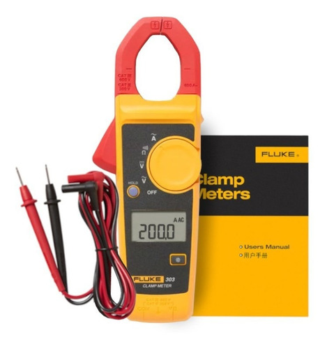 Alicate Amperímetro Digital Categoria Iii 600v Fluke 303