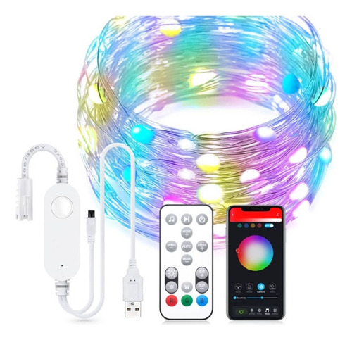 Rollo De Luces Led Rgb Wifi Tuya Con Musica Y Ir 10 Metros