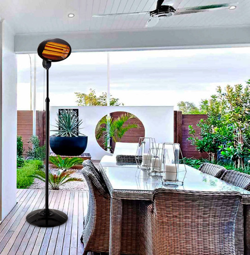 Imagen 2 de 5 de Calefactor Exterior Liliana Pie Pared Cipie2000 2000w 3 Niv
