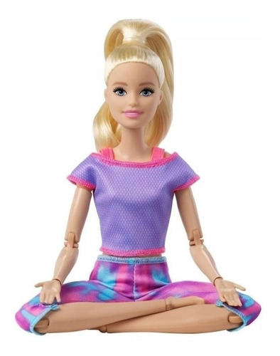 Imagem 1 de 10 de Barbie Feita Para Mexer Loira Articulada To Move Rosa Ms