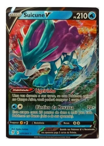 Kit Carta Pokémon Lendários Raikou V Entei V Suicune V