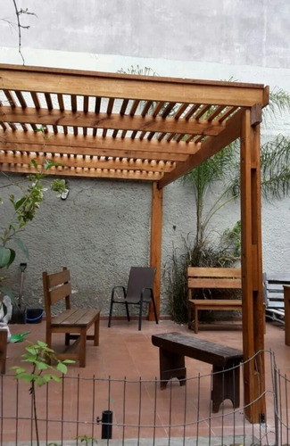 Pergola De Madera Con Techo Media Sombra Fabrica Y Colocamos