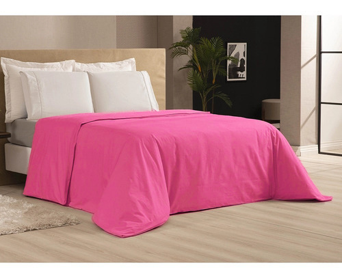 Capa De Edredom Casal Duvet Zíper 2,20 X 2,40 400 Fios Luxo Cor Pink