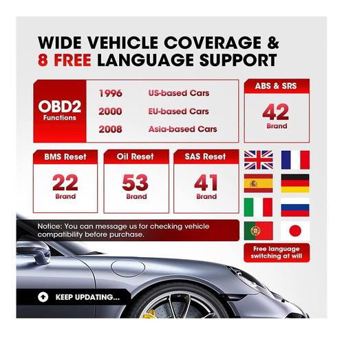 Imagen 2 de 8 de Lector Automotriz Escaner Launch Creader Cr629 Obd2