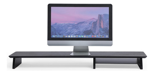 Ive Design Soporte De Monitor De Madera Negro Mate Para Escr