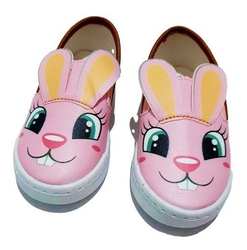 Sapatinho Infantil Menina Tenis Bebe Bichinhos Zoo Coelhinha