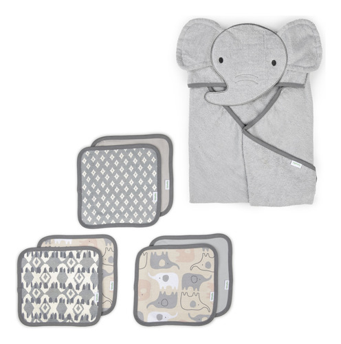 Set De Toalla Y Toallitas De Limpieza Para Bebé Ingenuity 13 0020-gris