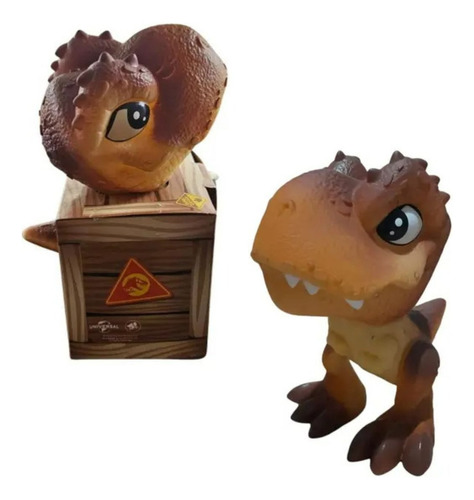Mini Dino T-rex Marrom Na Casinha Jurassic Word - Pupee