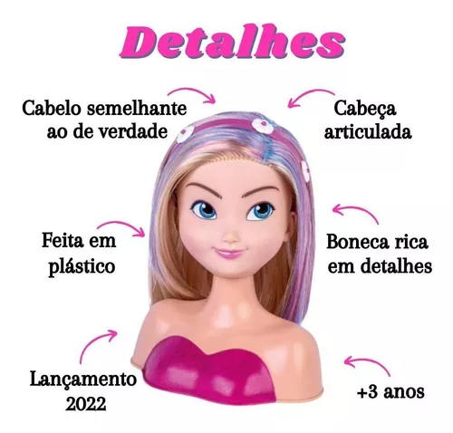 Boneca Princesa Nancy Hair Busto Para Pentear E Maquiar 518