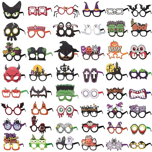 48 Piezas De Gafas De Halloween, Gafas Divertidas De Ha...