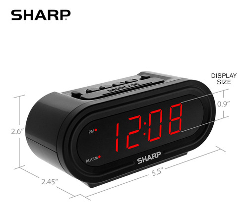 Alarma Digital Sharp Con Accuset - Reloj Inteligente Automát