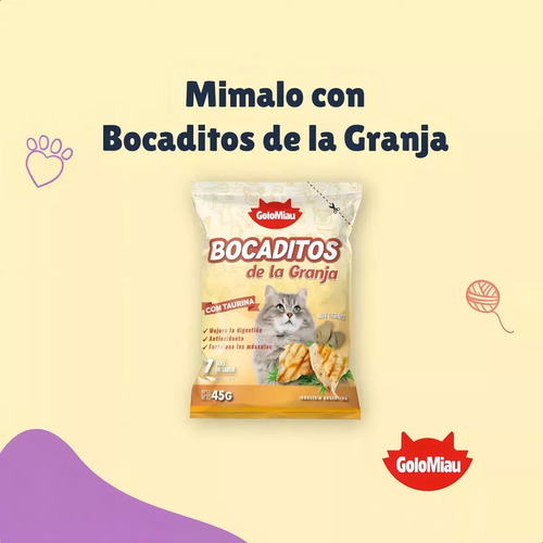 Bocaditos De La Granja Para Gatos Golocan Pack X 6