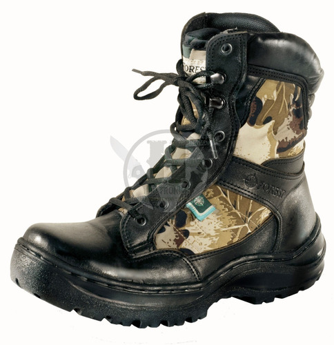 Borcegui Tactico Cuero Negro Camo Realtree Forest Alta Gama